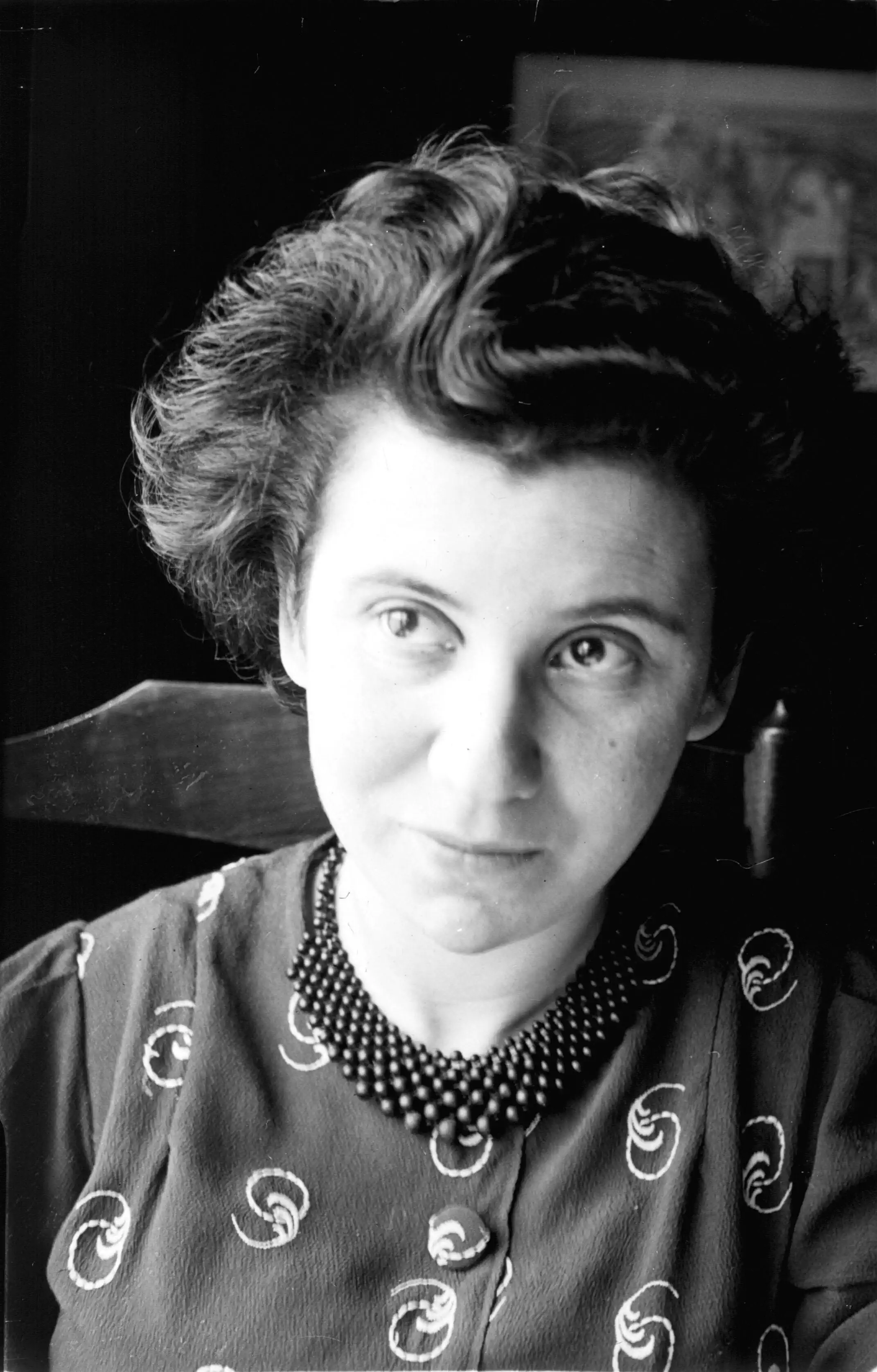 Portrait photograph (glass positive) of Etty Hillesum, circa 1939.